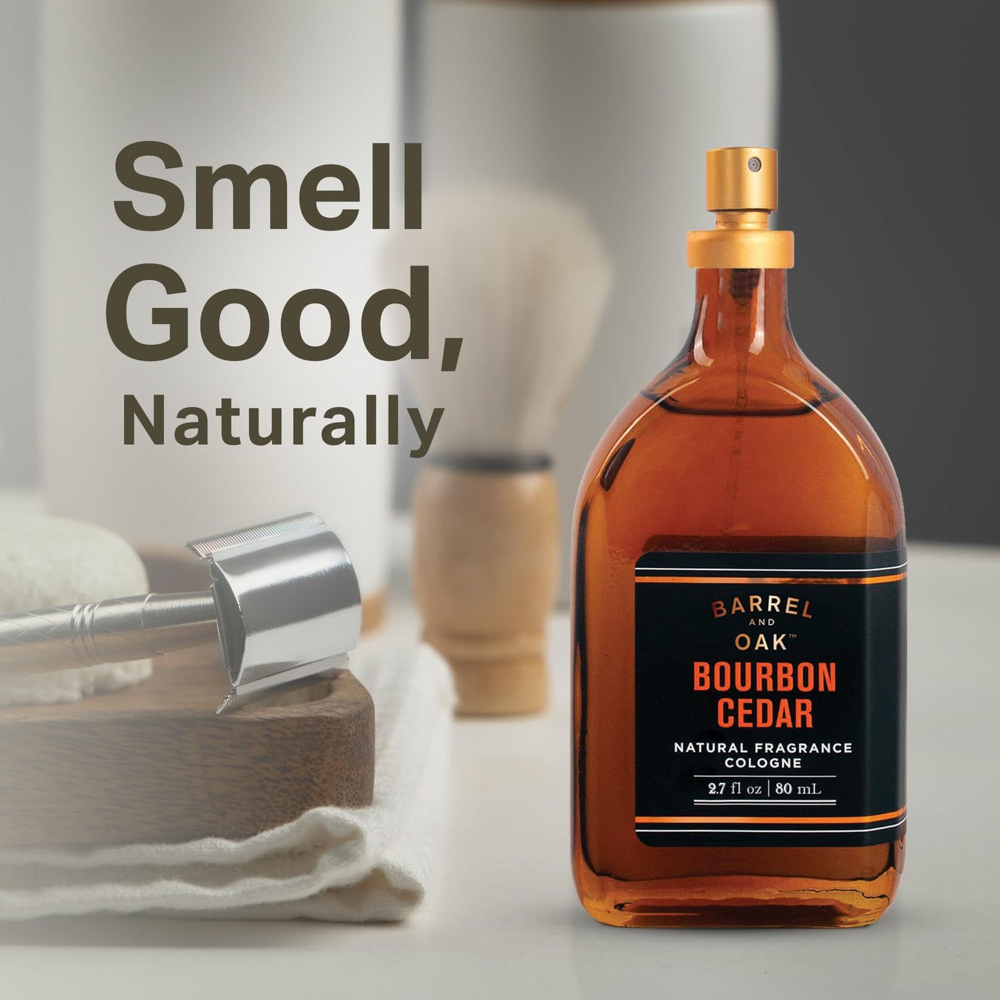 Barrel & Oak Natural Fragrance Cologne Bourbon Cedar 80ml