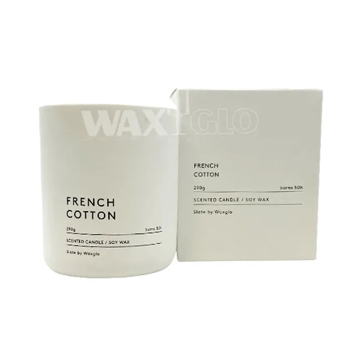 Slate Candle 290g French Cotton
