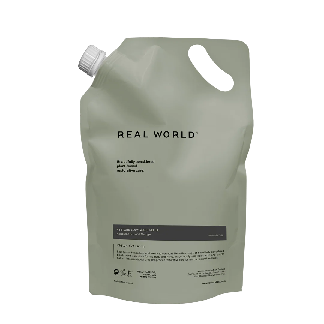 Real World Body Wash Refill Horopito Cucumber & Mint 1 Litre