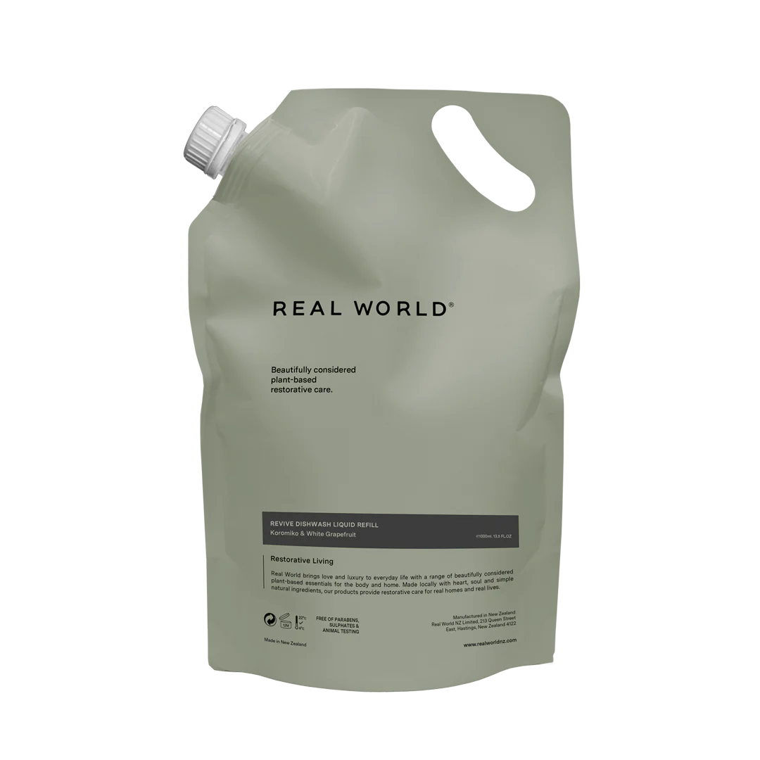 Real World Dishwash Liquid Refill Horopito & Mint Leaf 1 Litre