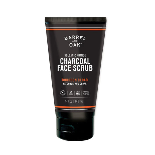Barrel & Oak Charcoal Face Scrub Bourbon Cedar 148ml