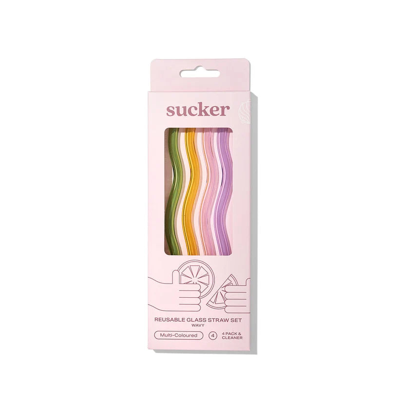 Wavy Straws 4 Pack